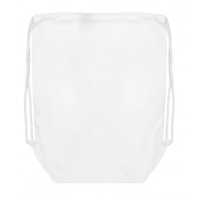 White Cotton Backpack with bottom gusset