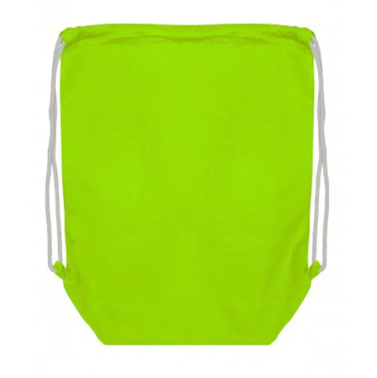 Lime Cotton Backpack with bottom gusset