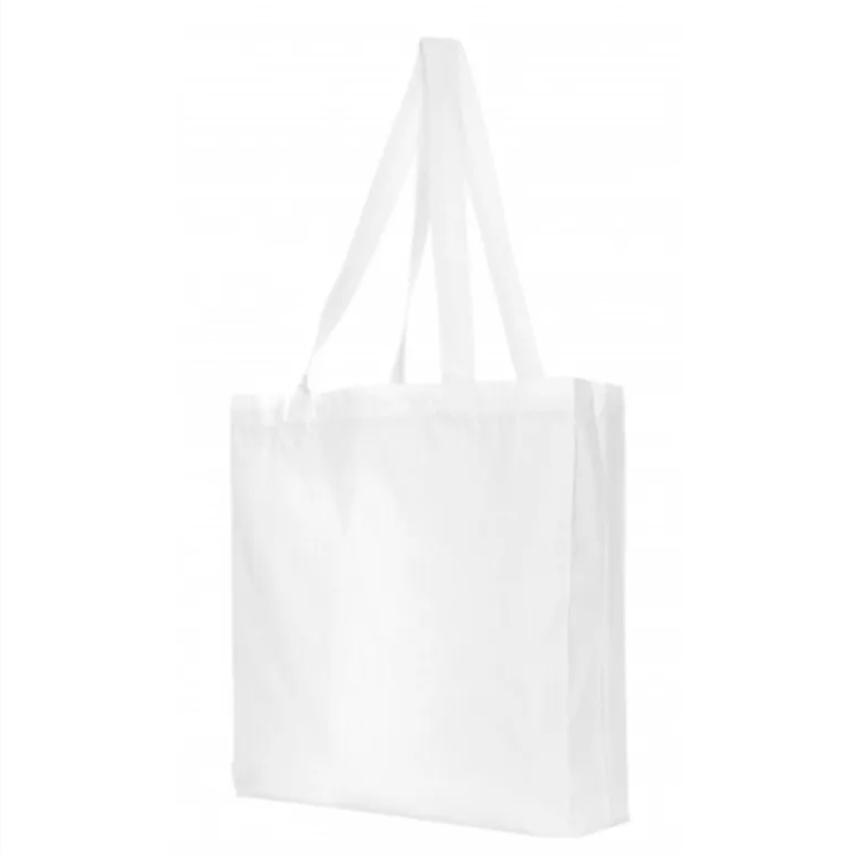 White Cotton Bag with side and bottom gusset