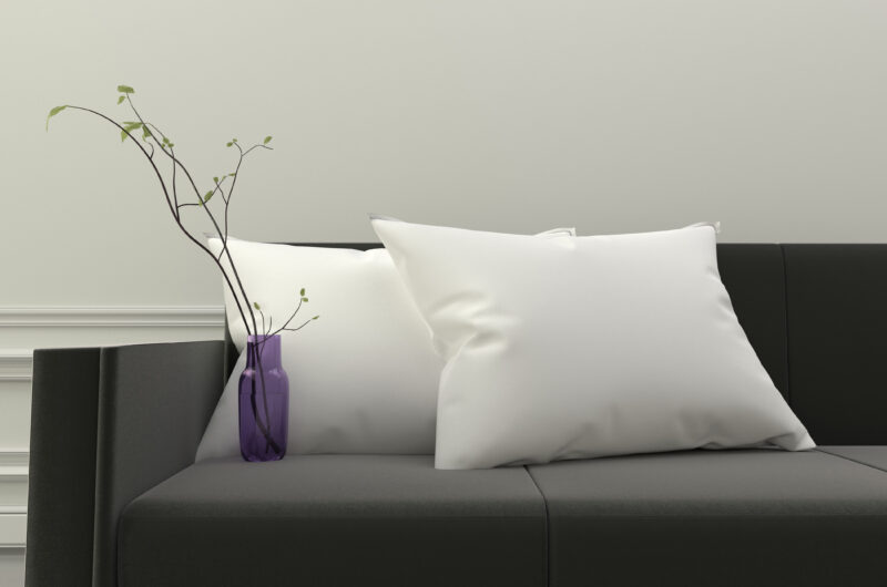 Rich Cotton Plain White Pillows