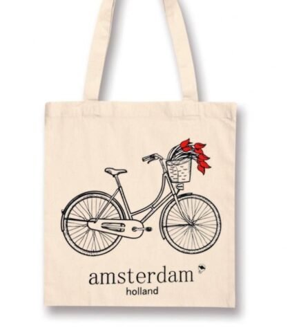 Long Handle Printed Cotton Tote Bag