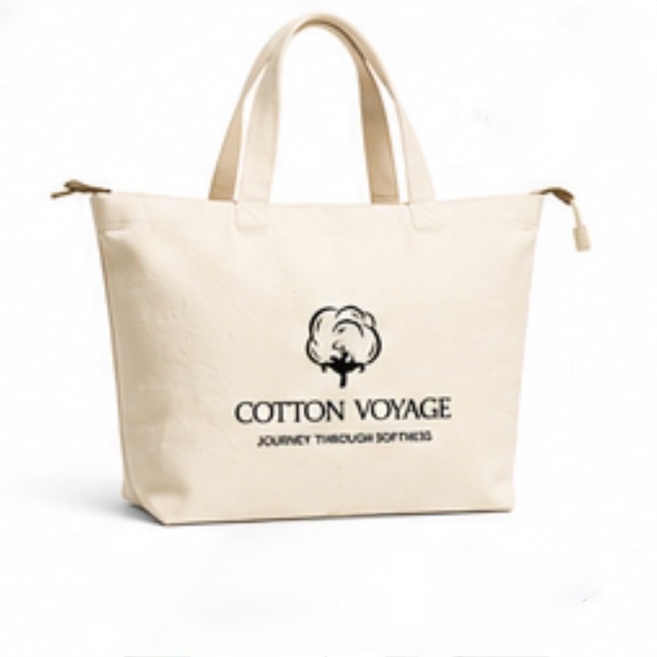 Canvas Zipper Tote Bag