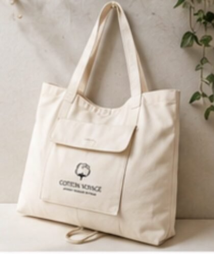 Flap Pocket Tote Bag